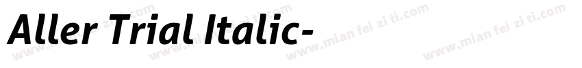 Aller Trial Italic字体转换